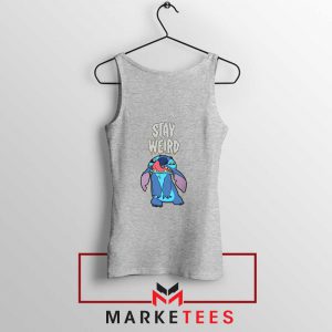 Stitch Stay Weird Sport Grey Tank Top