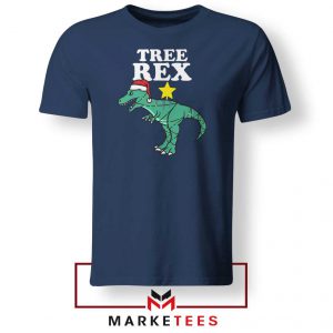 Tree Rex Xmas Navy Blue Tshirt