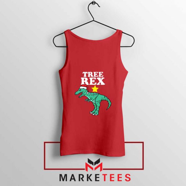 Tree Rex Xmas Red Tank Top