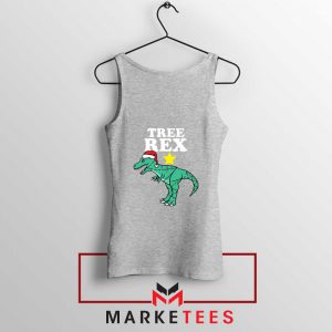 Tree Rex Xmas Sport Grey Tank Top