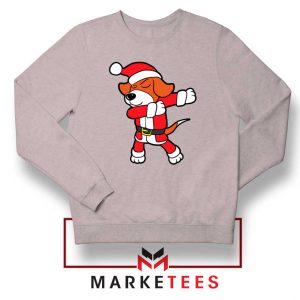 Xmas Dabbing Dog Sport Grey Sweatshirt