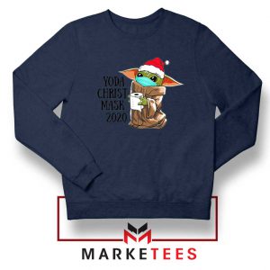 Yoda Christmask 2020 Navy Blue Sweatshirt