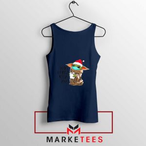 Yoda Christmask 2020 Navy Blue Tank Top