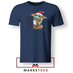 Yoda Christmask 2020 Navy Blue Tshirt