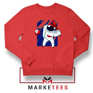 Astronaut Baseball Sport New Red Sweatshirt