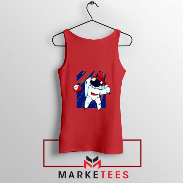 Astronaut Nasa Baseball Red Tank Top