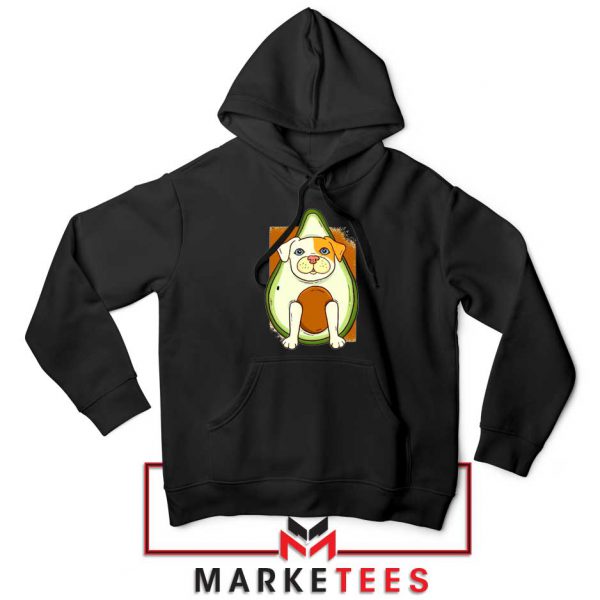 Avocado Vegan Dog Best Black Hoodie