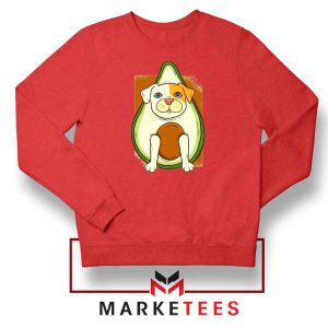 Avocado Vegan Dog Red Sweatshirt