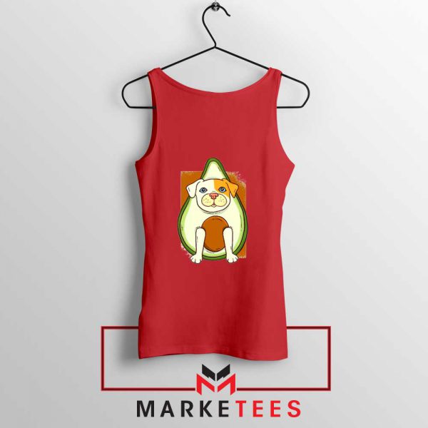 Avocado Vegan Dog Red Tank Top