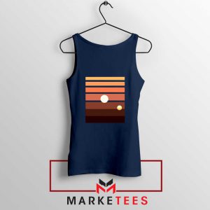 Binary Sunset Star Wars Best Navy Blue Tank Top