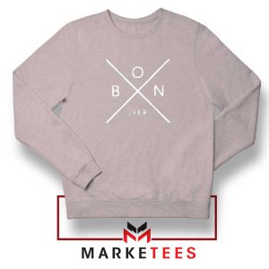 Bon Iver Indie Band X Logo Sport Grey Sweatshirts