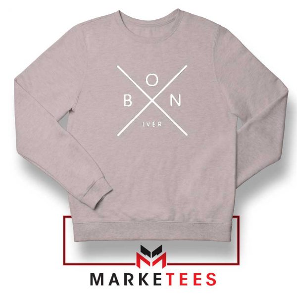 Bon Iver Indie Band X Logo Sport Grey Sweatshirts