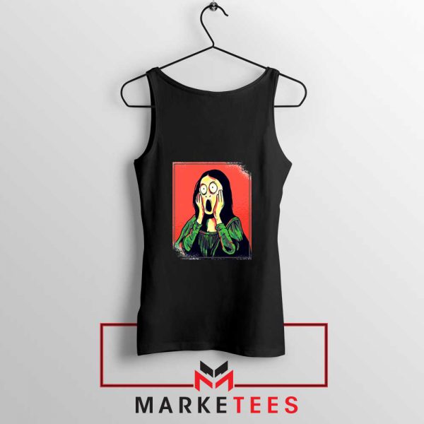 Mona Lisa Cartoon Best Graphic Black Tank Top