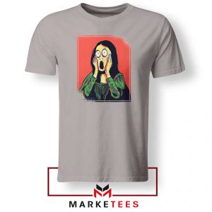 Mona Lisa Cartoon Design Sport Grey Tshirt