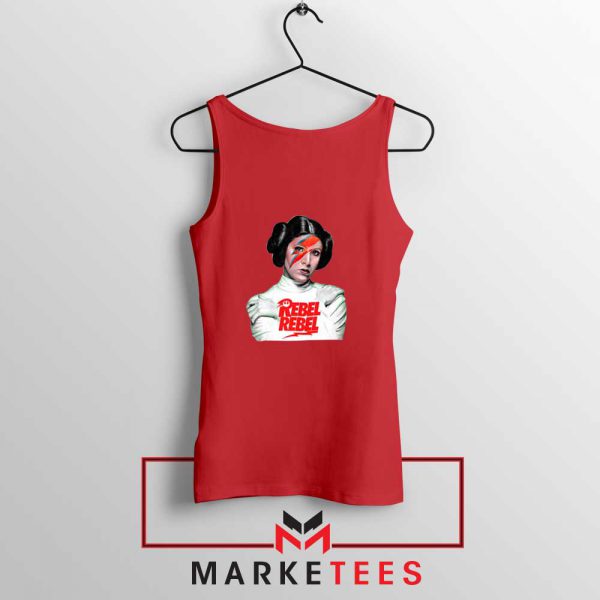 Princess Leia Rebel David Bowie Red Tank Top