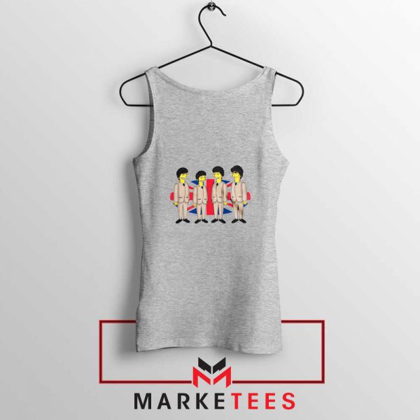 Simpsons Member Rock Band Grey Tank Top