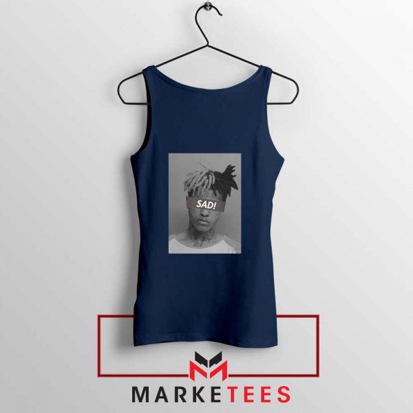 XXXTentacion Sad Rapper Navy Blue Tank Top