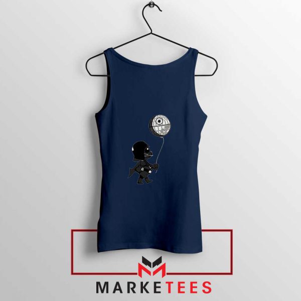 Baby Vader Balloon Banksy Navy Blue Tank Top