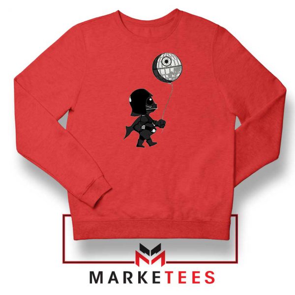 Baby Vader Balloon Banksy Red Sweatshirt