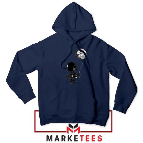 Baby Vader Balloon Banksy Style Navy Blue Hoodie