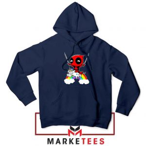 Deadpool Film Unicorn Navy Blue Hoodie