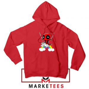 Deadpool Film Unicorn Red Hoodie