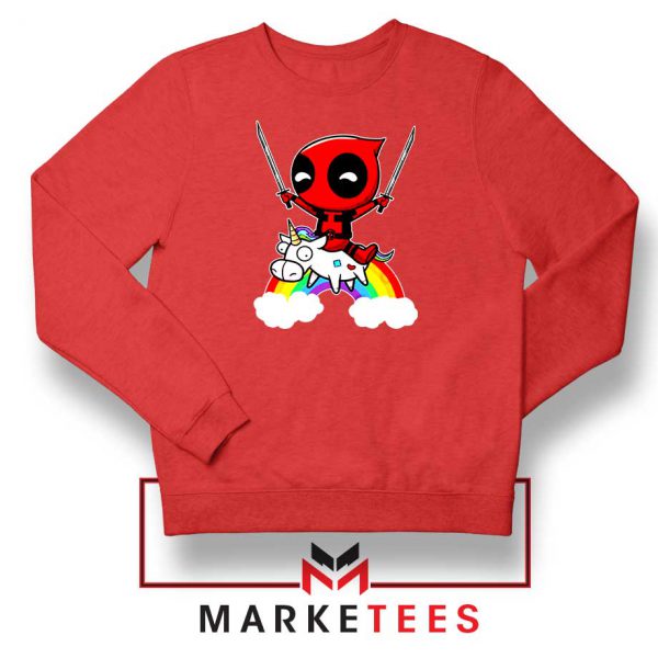 Deadpool Marvel Unicorn Red Sweatshirt