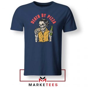 Death By Pizza Italian Best Navy Blue Tshirt