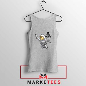 Dogecoin To The Moon Cheap Sport Grey Tank Top