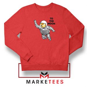 Dogecoin To The Moon Red Sweatshirt
