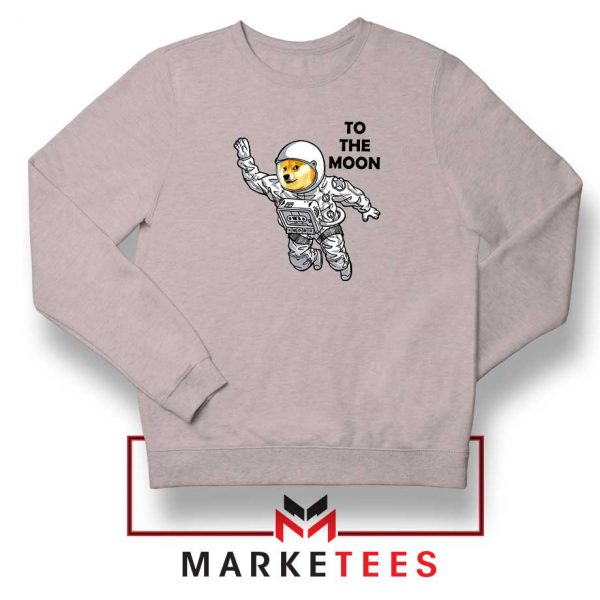 Dogecoin To The Moon Sport Grey Sweatshirt