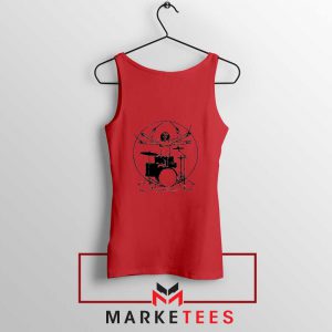 Drummer Band Best Music Red Tank Top