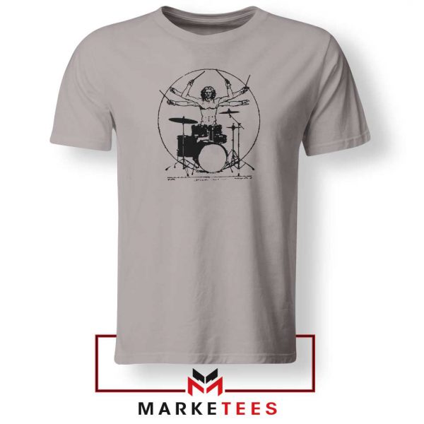 Drummer Band Vintage Music Sport Grey Tshirt