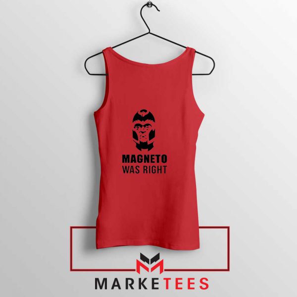 Magneto X Men Was Right Red Tank Top