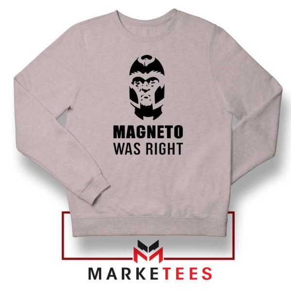Magneto X Men Was Right Sport Grey Sweatshirt