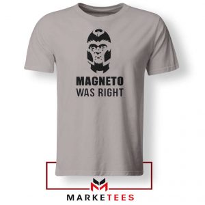 Magneto X Men Was Right Sport Grey Tshirt