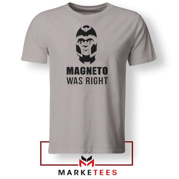 Magneto X Men Was Right Sport Grey Tshirt