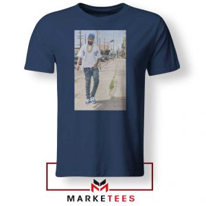 Nipsey Hussle Rapper 2021 Navy Blue Tshirt