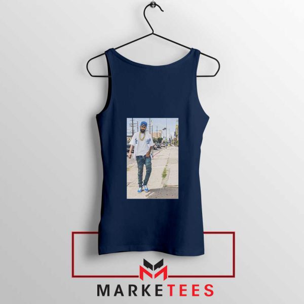 Nipsey Hussle Rapper Navy Blue Tank Top