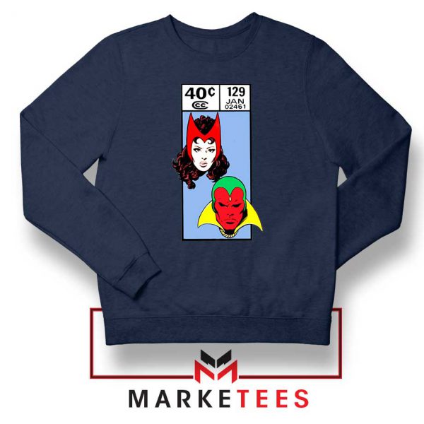 Scarlet Witch and The Vision Navy Blue Sweatshirt