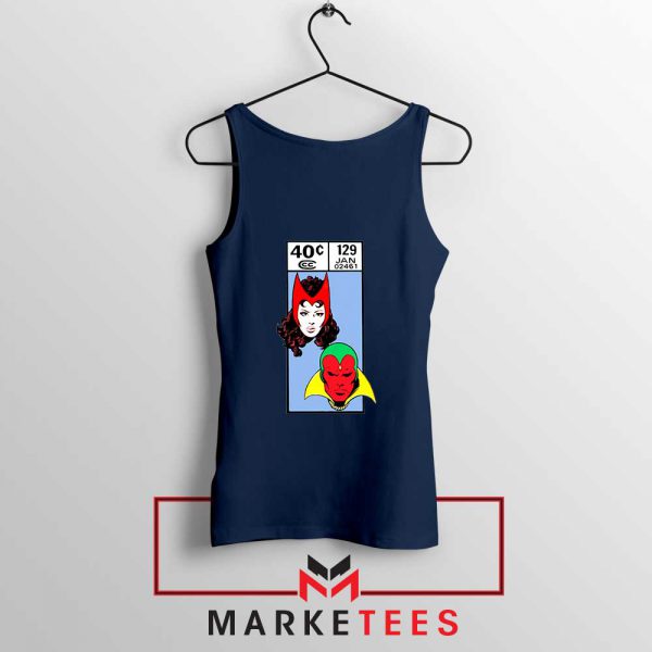 Scarlet Witch and The Vision Navy Blue Tank Top