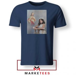 Selena Gomez First Communion Navy Blue Tshirt