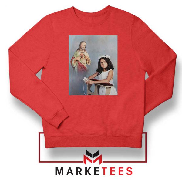 Selena Gomez First Communion Red Sweatshirt