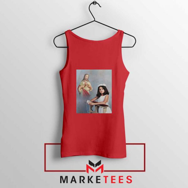 Selena Gomez First Communion Red Tank Top