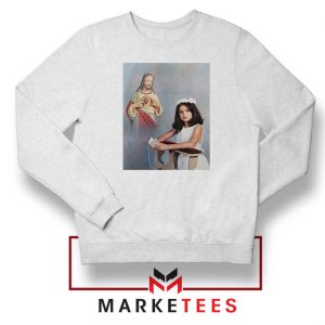 Selena Gomez First Communion White Sweatshirt