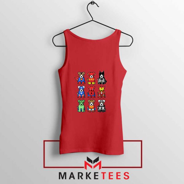 Superdogs Animal Cheap Red Tank Top