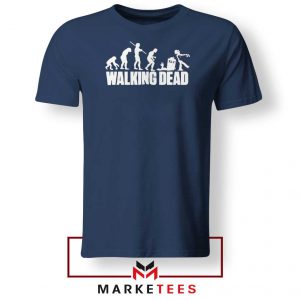 Walking Dead Zombie Evolution Navy Blue Tshirt