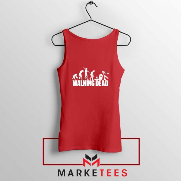 Walking Dead Zombie Evolution Red Tank Top