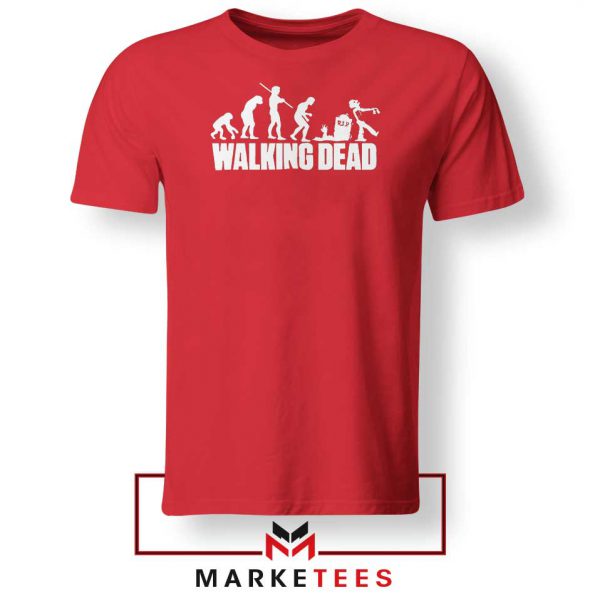 Walking Dead Zombie Evolution Red Tshirt