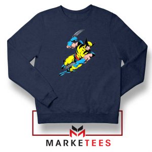 Wolverine Mutant Marvel Navy Blue Sweatshirt